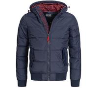 Indicode Hommes Adrian ZA Quilted Jacket | Veste matelassée aspect doudoune Navy M