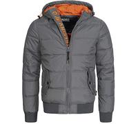Indicode Hommes Adrian ZA Quilted Jacket | Veste matelassée aspect doudoune Raven M