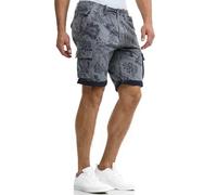 Indicode Hommes Albert Cargo Shorts | Pantalon Court Cargo hawaïen Iron L
