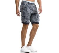 Indicode Hommes Albert Cargo Shorts | Pantalon Court Cargo hawaïen Iron S