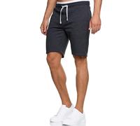 Indicode Hommes Aldrich SweatShorts | Pantalon Court de survêtement à Cordon de Serrage Black Mix S
