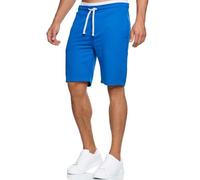 Indicode Hommes Aldrich SweatShorts | Pantalon Court de survêtement à Cordon de Serrage Classic Blue S