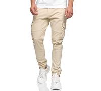 Indicode Hommes Alex Cargo Pants | Pantalon Cargo en Coton avec 6 Poches Fog M