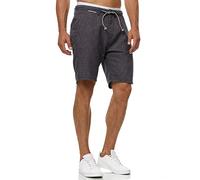 Indicode Hommes Alonso Shorts | Pantalon Court en Lin et Coton Navy S