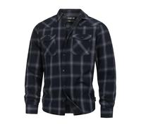 Indicode Hommes Altin Shirt | Chemise de Flanelle Black L