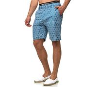 Indicode Hommes Apostolis Chino Shorts | Pantalon Court Chino à 4 Poches Copen Blue M
