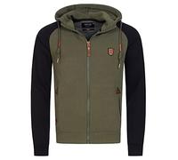 Indicode Hommes Arbutus Hoodie | Veste Sweat à Capuche Army XL
