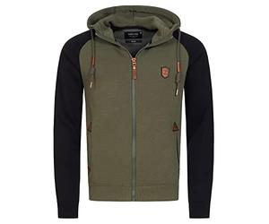Indicode Hommes Arbutus Hoodie | Veste Sweat à Capuche Army XXL