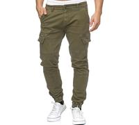 Indicode Hommes August Cargo Pants | Pantalon Cargo en Coton avec 6 Poches Army 3XL