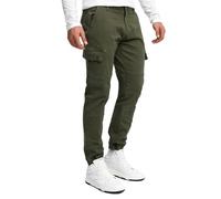 Indicode Hommes August Cargo Pants | Pantalon Cargo en Coton avec 6 Poches Army S