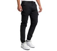 Indicode Hommes August Cargo Pants | Pantalon Cargo en Coton avec 6 Poches Black XL