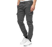 Indicode Hommes August Cargo Pants | Pantalon Cargo en Coton avec 6 Poches Raven XL