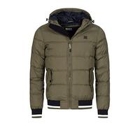 Indicode Hommes Bacon Quilted Jacket | Veste matelassée aspect doudoune Army S