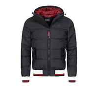 Indicode Hommes Bacon Quilted Jacket | Veste matelassée Aspect Doudoune Black L