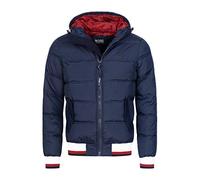 Indicode Hommes Bacon Quilted Jacket | Veste matelassée aspect doudoune Navy L