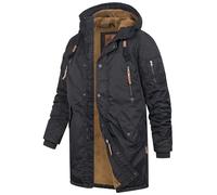 Indicode Hommes Bardsley Coat | Manteau homme avec patte de boutonnage invisible Black S