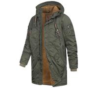 Indicode Hommes Bardsley Coat | Manteau homme avec patte de boutonnage invisible Forest L