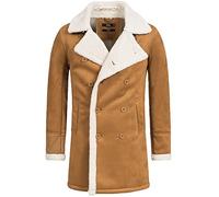 Indicode Hommes Barlow Coat | Manteau court avec col à revers Camel XL