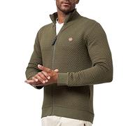Indicode Hommes Bermie Sweat Jacket | Veste Sweat à col Montant Army XL