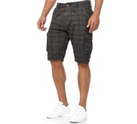 Indicode Hommes Blixt Cargo Shorts | Pantalon Court Cargo avec 6 Poches et Ceinture Raven Check XXL
