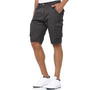 Indicode Hommes Blixt Cargo Shorts | Pantalon Court Cargo avec 6 Poches et Ceinture Raven XL