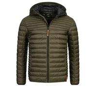 Indicode Hommes Bowers Quilted Jacket | Veste matelassée aspect doudoune Army XXL