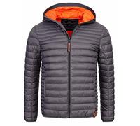 Indicode Hommes Bowers Quilted Jacket | Veste matelassée aspect doudoune Dk Grey L