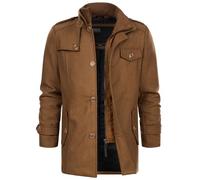 Indicode Hommes Brandon Coat | Manteau court à col montant Camel L