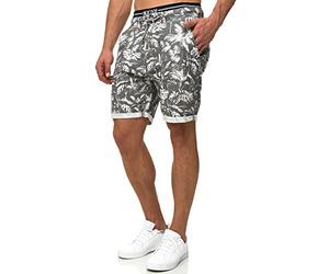 Indicode Hommes Brayan Chino Shorts | Pantalon Court Chino à 4 Poches Pewter L