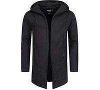 Indicode Hommes Brekstad Sweat Jacket | Veste Sweat Oversize à Capuche Black L