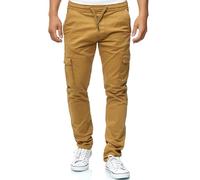 Indicode Hommes Broadwick Cargo Pants | Pantalon Cargo en Coton avec 6 Poches Amber M