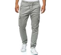 Indicode Hommes Broadwick Cargo Pants | Pantalon Cargo en Coton avec 6 Poches Lt Grey S