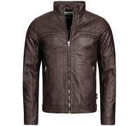 Indicode Hommes Brook Jacket | Veste en simili cuir Dk Brown M