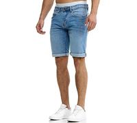 Indicode Hommes Caden Jeans Shorts | Pantalon Court en Jean à 5 Poches Blue Wash M