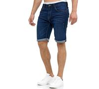 Indicode Hommes Caden Jeans Shorts | Pantalon Court en Jean à 5 Poches Blue XL