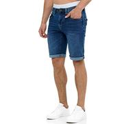 Indicode Hommes Caden Jeans Shorts | Pantalon Court en Jean à 5 Poches Medium Indigo - Normal XXL
