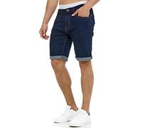 Indicode Hommes Caden Jeans Shorts | Pantalon Court en Jean à 5 Poches Rinse Wash 3XL