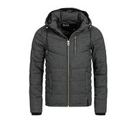 Indicode Hommes Circus Quilted Jacket | Veste matelassée aspect doudoune Black XL