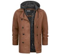 Indicode Hommes Cliff Coat | Manteau court à col montant Camel L