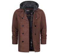 Indicode Hommes Cliff Coat | Manteau court à col montant Demitasse M