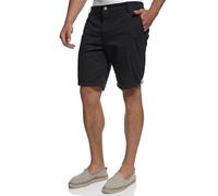 Indicode Hommes Creel Chino Shorts | Pantalon Court Chino à 5 Poches Black L