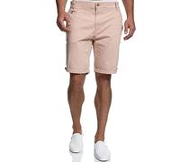 Indicode Hommes Creel Chino Shorts | Pantalon Court Chino à 5 Poches Cameo Rose XL