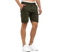 Indicode Hommes Cuba Chino Shorts | Pantalon Court Chino à 5 Poches Grün Army S