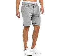 Indicode Hommes Cuba Chino Shorts | Pantalon Court Chino à 5 Poches Light Grey M