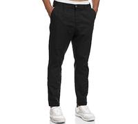 Indicode Hommes Cunningham Pants | Pantalon en Coton et Lin Black L