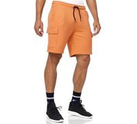 Indicode Hommes Dannie Cargo SweatShorts | Pantalon Court Cargo en Sweat avec Cordon de Serrage Flamingo XXL