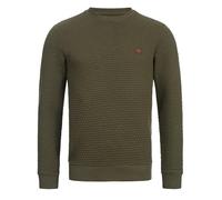 Indicode Hommes Dash Pullover | Pull à col Rond Army M