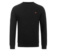 Indicode Hommes Dash Pullover | Pull à col Rond Black S