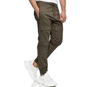 Indicode Hommes Dennis Cargo Pants | Pantalon Cargo en 98% Coton avec 6 Poches