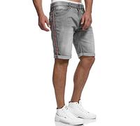 Indicode Hommes Fife Jeans Shorts | Pantalon Court en Jean à 5 Poches Lt Grey L